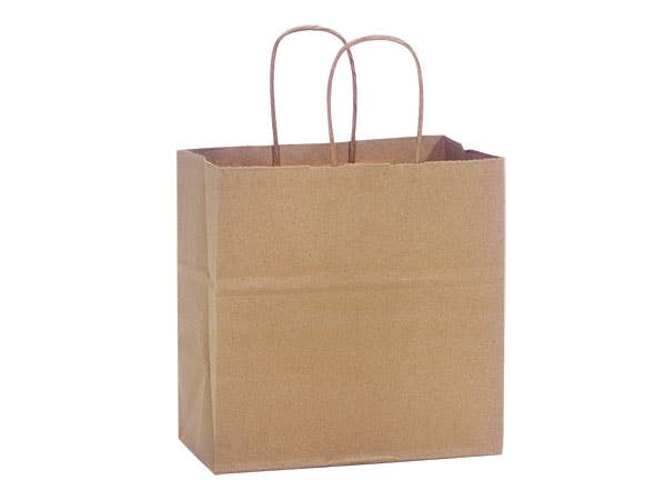 Brown Kraft Paper Retail Shopping Bags: 25 Pack / Filly 13x7x13"