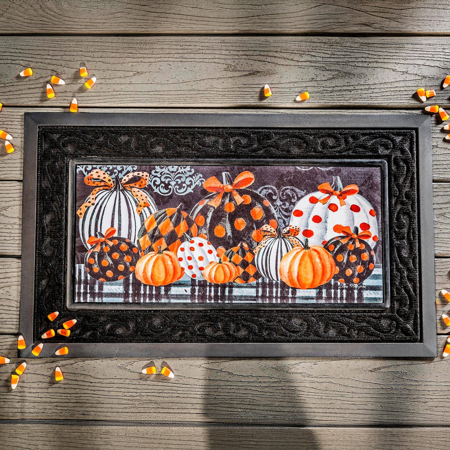 Elegant Patterned Pumpkins Sassafras Switch Mat