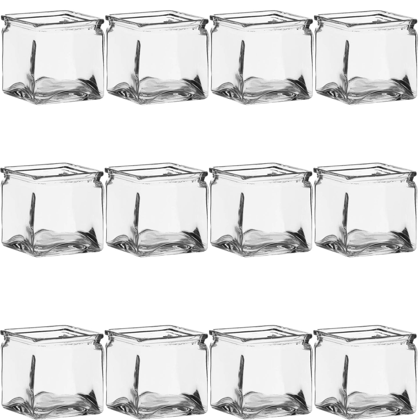 4.75" Square Glass Floral Vase