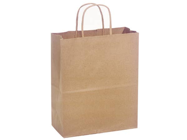 Brown Kraft Paper Retail Shopping Bags: 25 Pack / Medium 13x7x15"