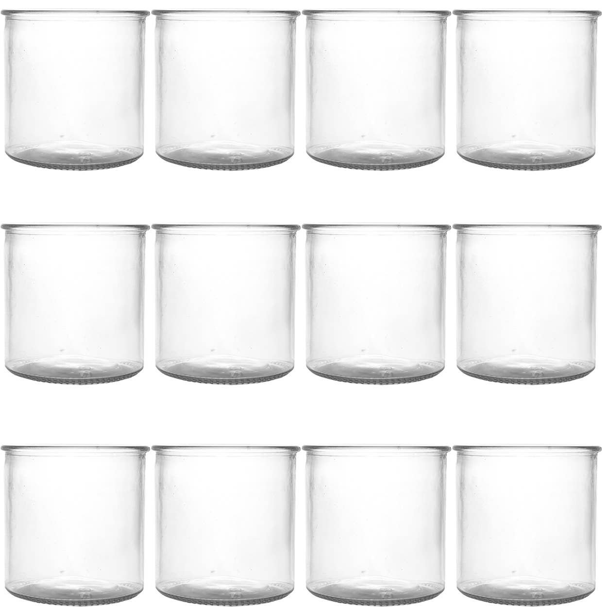 5" Clear Floral Glass Cylinder Vase