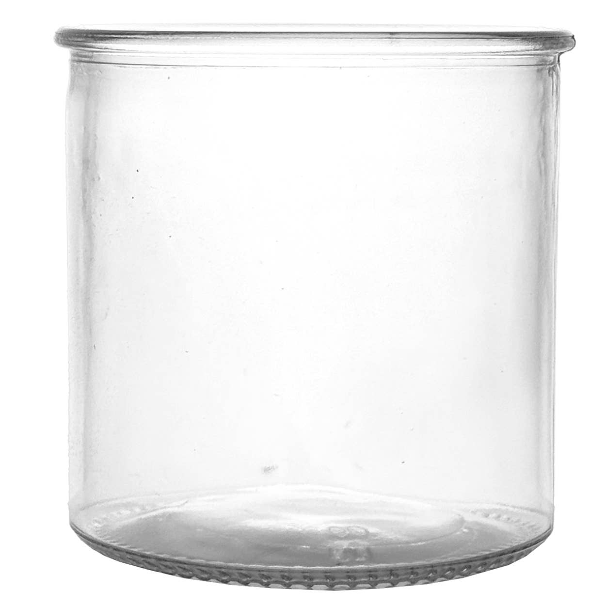 5" Clear Floral Glass Cylinder Vase