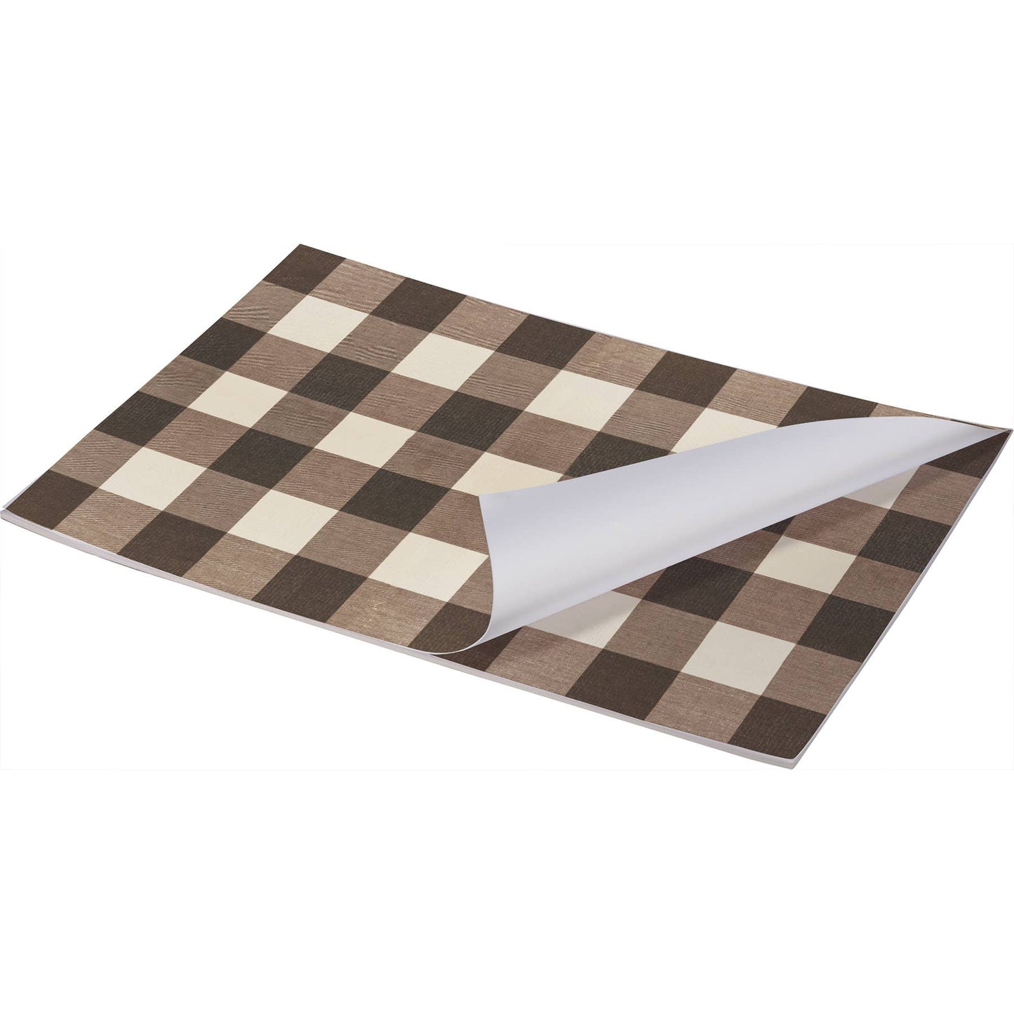 Brown Buffalo Check Paper Placemat Pad