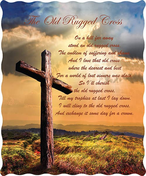 "Old Rugged Cross" Inspirational Quilted Throw 50"x60"