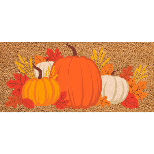 Pumpkin Patch Flocked Coir Sassafras Switch Mat
