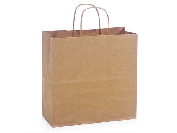 Brown Kraft Paper Retail Shopping Bags: 25 Pack / Queen 16x6x19"