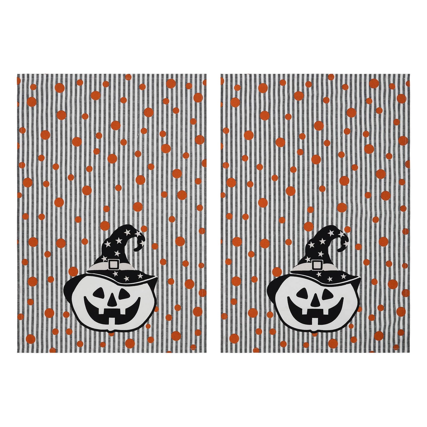 Halloween Jack O Lantern Fall Tea Towels 2pc