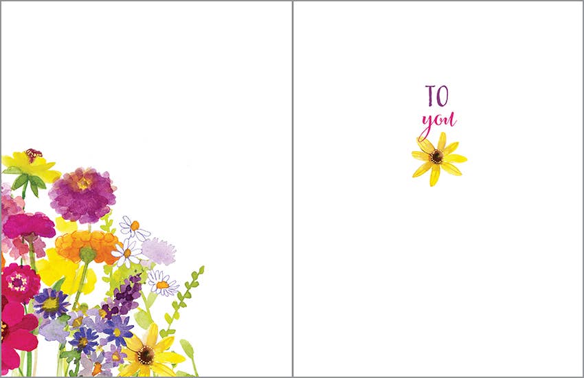 Birthday Greeting Card - Summer Flowers