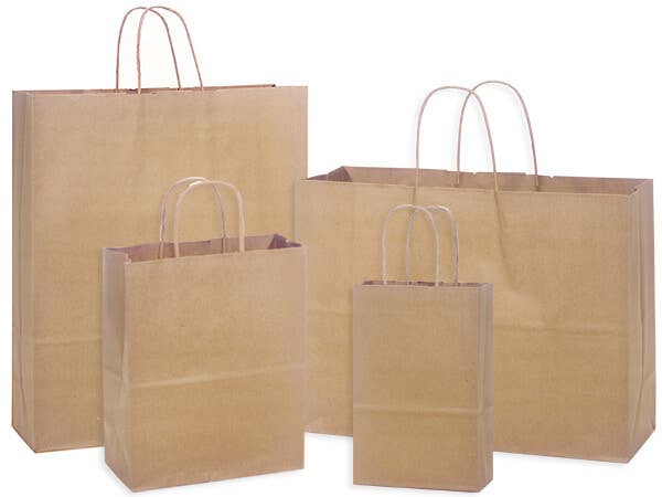 Brown Kraft Paper Retail Shopping Bags: 25 Pack / Filly 13x7x13"