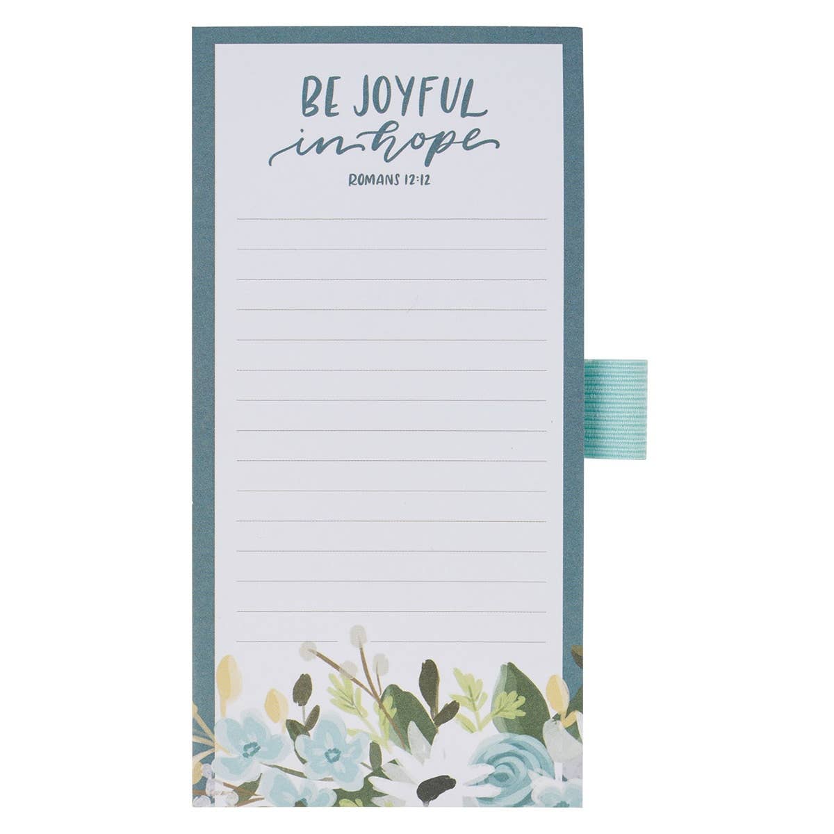 Magnetic Shopping List w/pen Be Joyful in Hope Rom 12:12