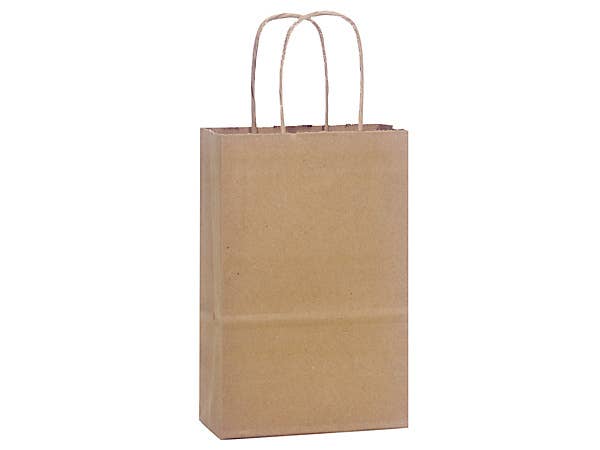 Brown Kraft Paper Retail Shopping Bags: 25 Pack / Filly 13x7x13"