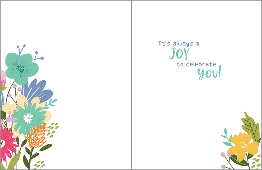 Birthday Greeting Card - Always Flowers