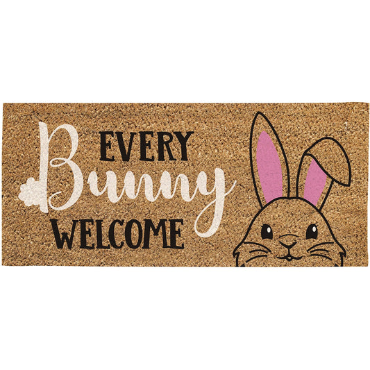 Every Bunny Welcome Flocked Sassafras Coir Switch Mat