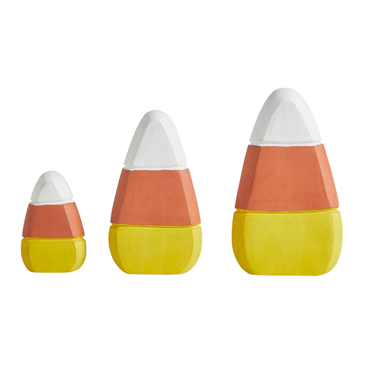 Halloween Candy Corn Wooden Fall Decor Set of 3
