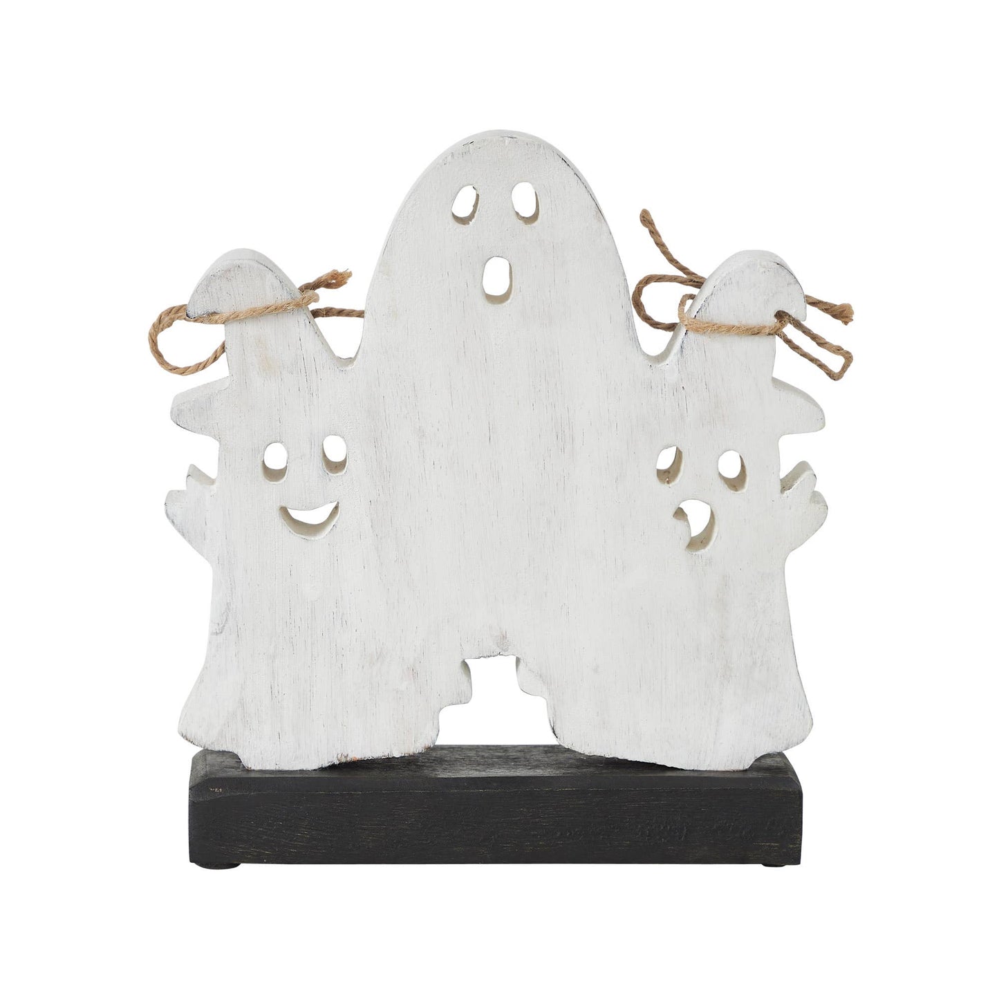 Wood Ghost Figurine 8.5" Rustic Farmhouse Halloween Decor