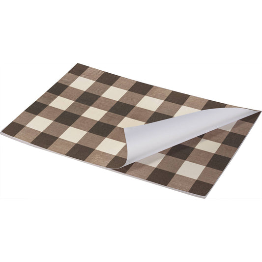 Brown Buffalo Check Paper Placemat Pad
