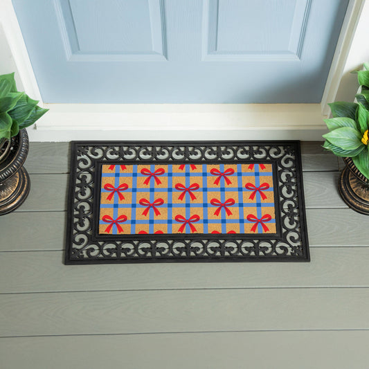 American Classic Red White & Bows Flocked Coir Sassafras Swi