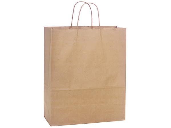 Brown Kraft Paper Retail Shopping Bags: 25 Pack / Regal 14x10x15.5"