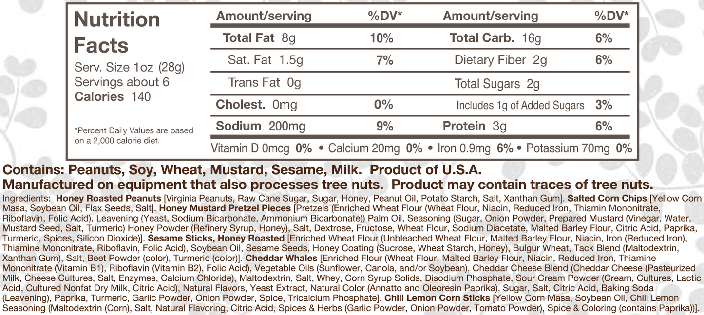 6oz Printed Bag  5 O'Clock Crunch Snack Mix