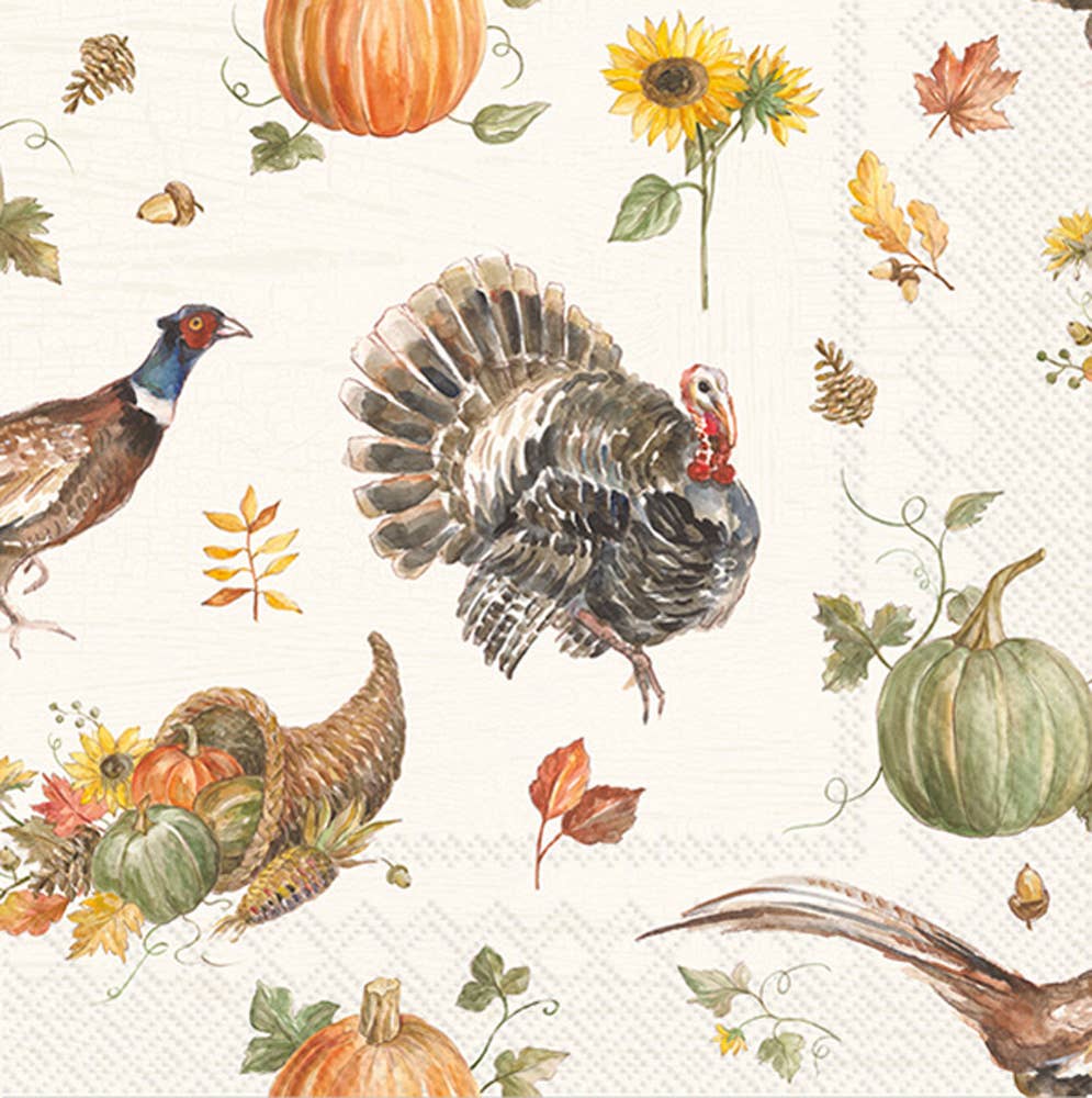 Paper Cocktail Napkin 20 Ct Happy Harvest Fall Autumn