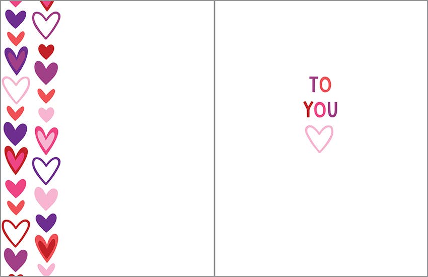 Valentine Greeting Card Lots of Hearts