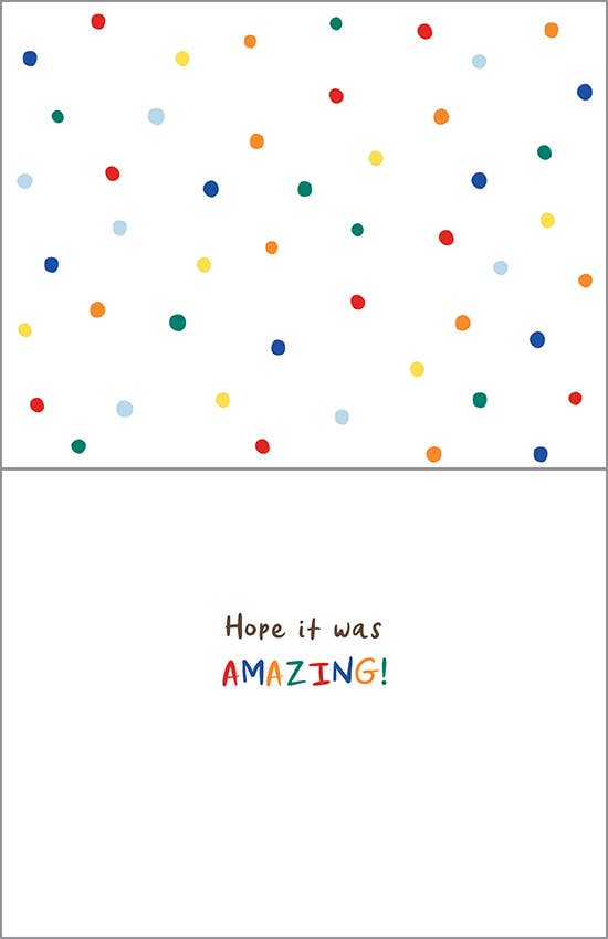 Birthday Greeting Card - Colorful Belated Birthday