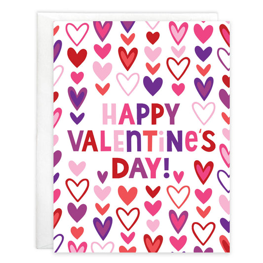 Valentine Greeting Card Lots of Hearts