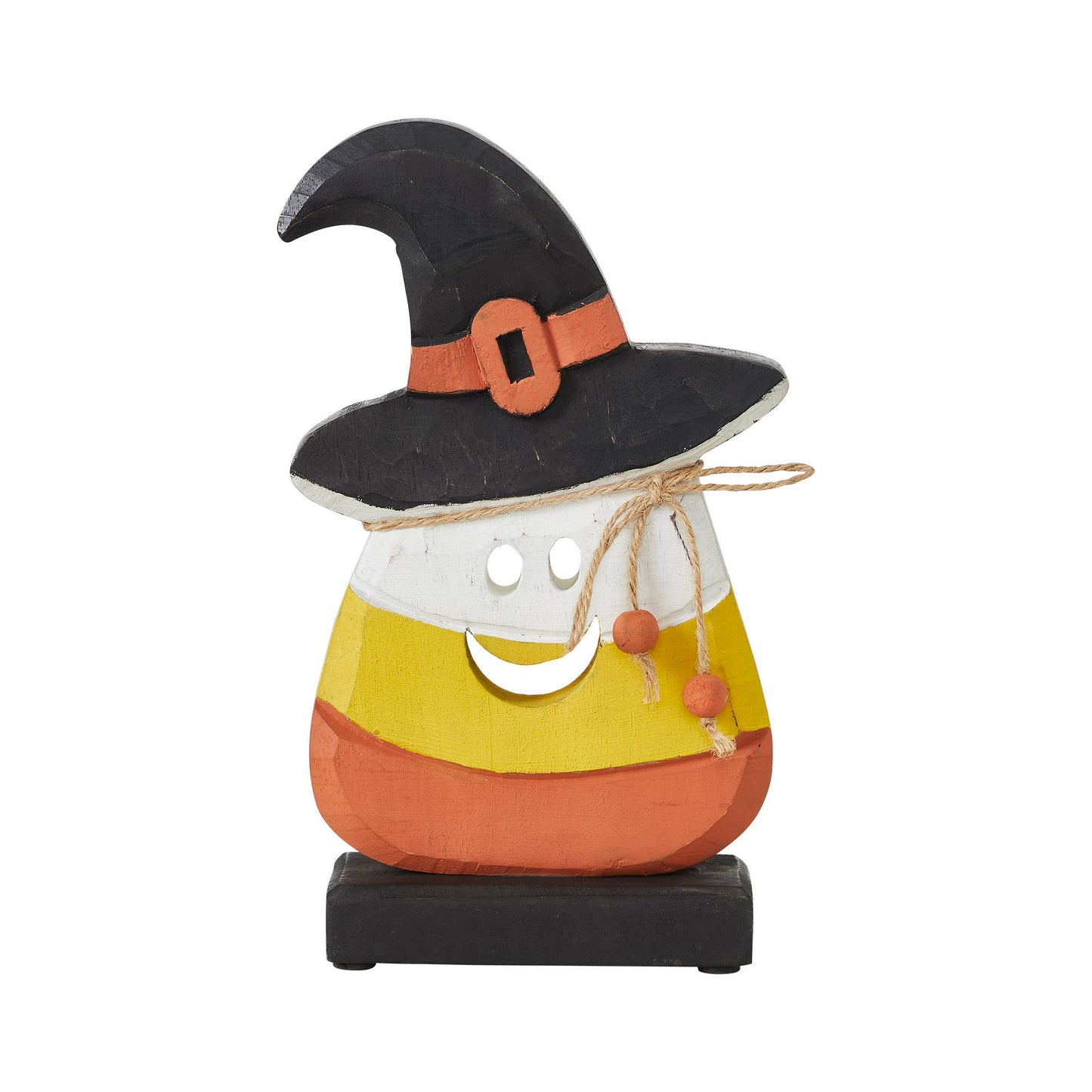 Halloween Candy Corn Figurine Witch Hat Fall Farmhouse Decor