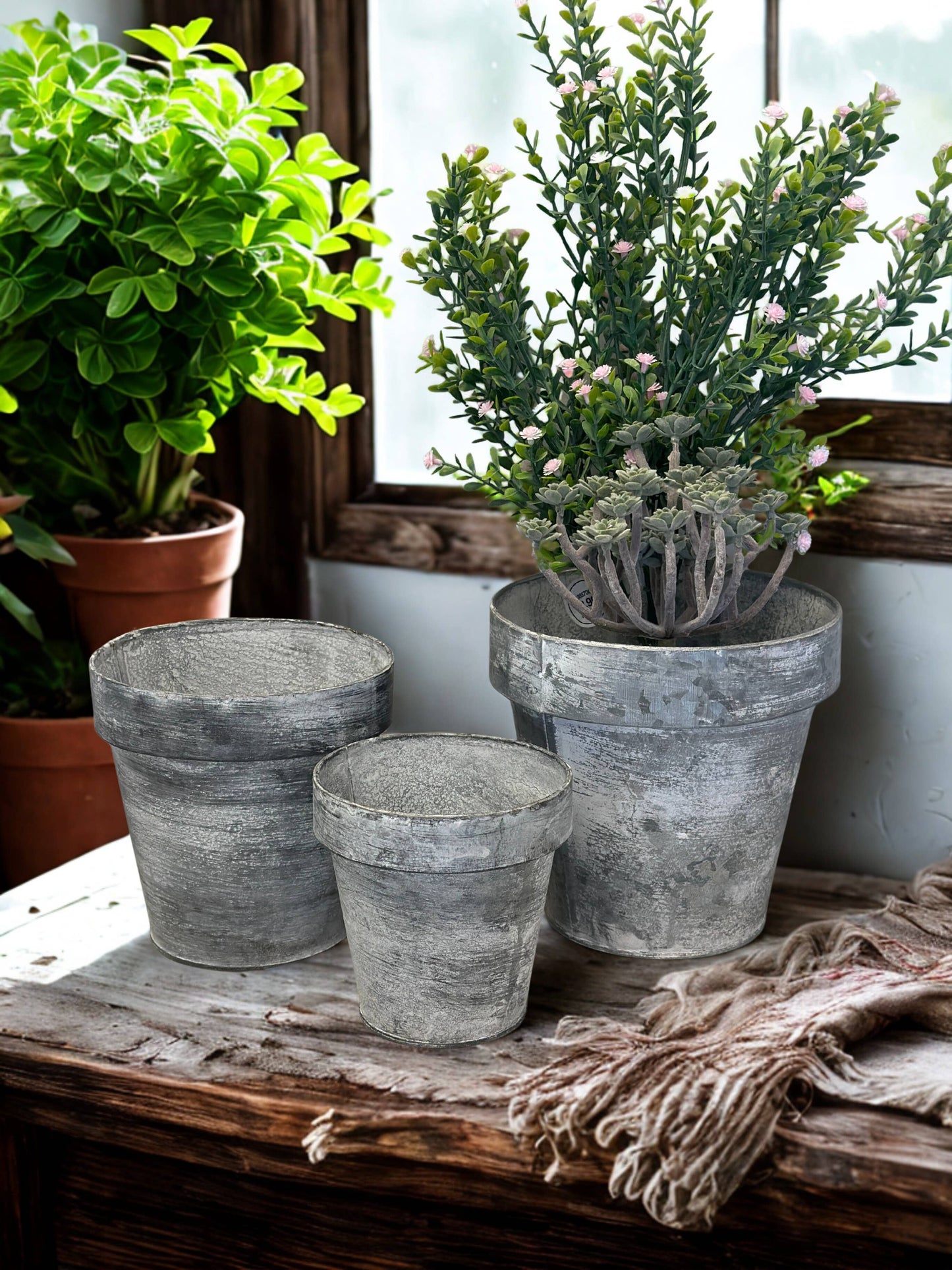 Zinc Flower Pot: Large