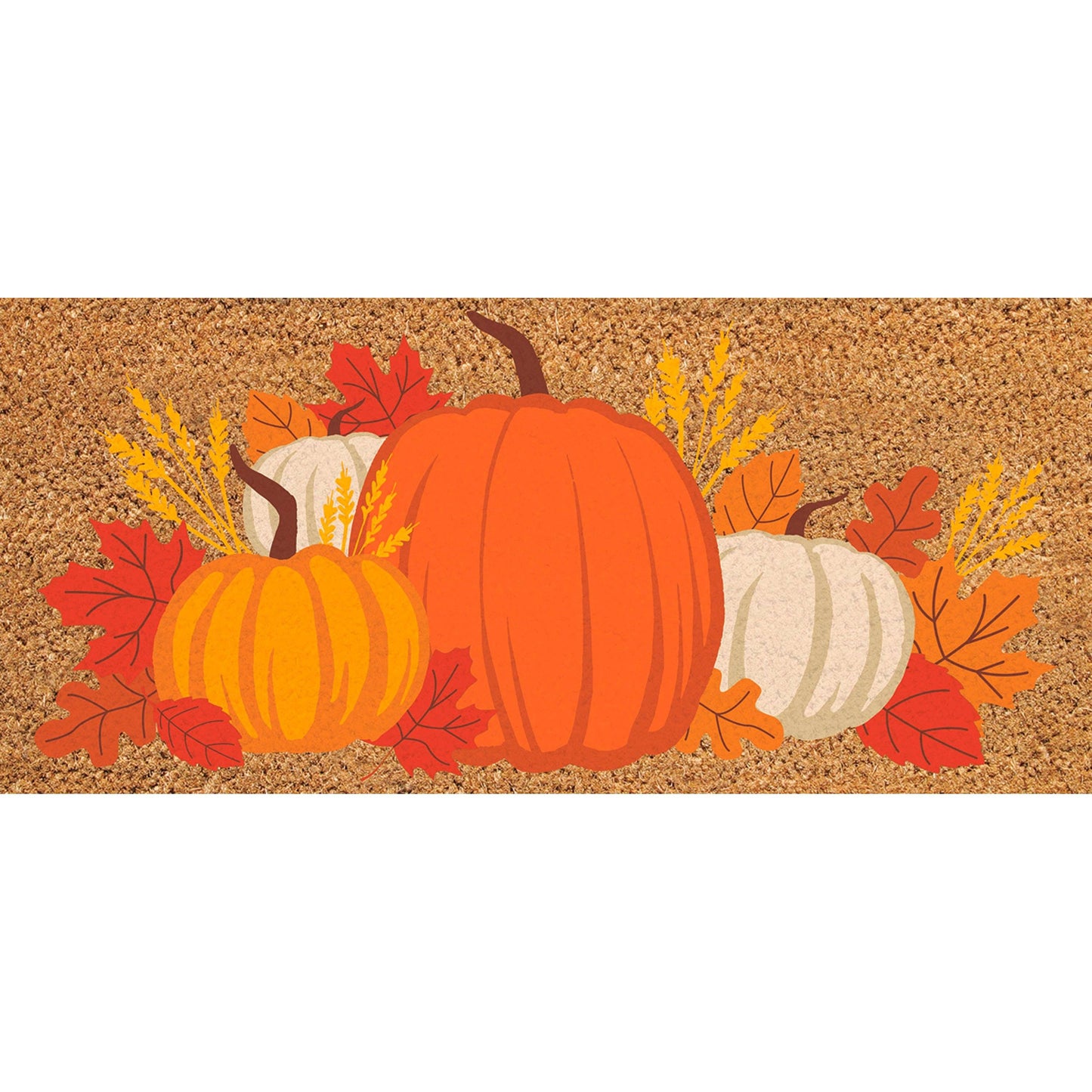 Pumpkin Patch Flocked Coir Sassafras Switch Mat