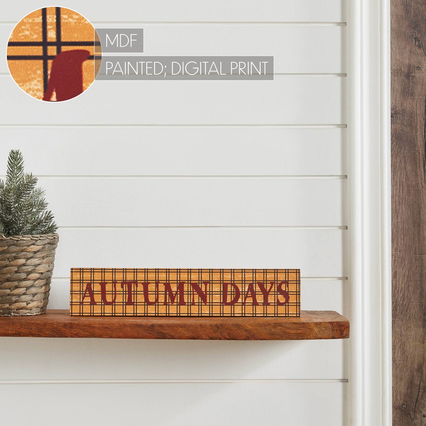 Autumn Days Farmhouse Fall Wall Sign 3x14