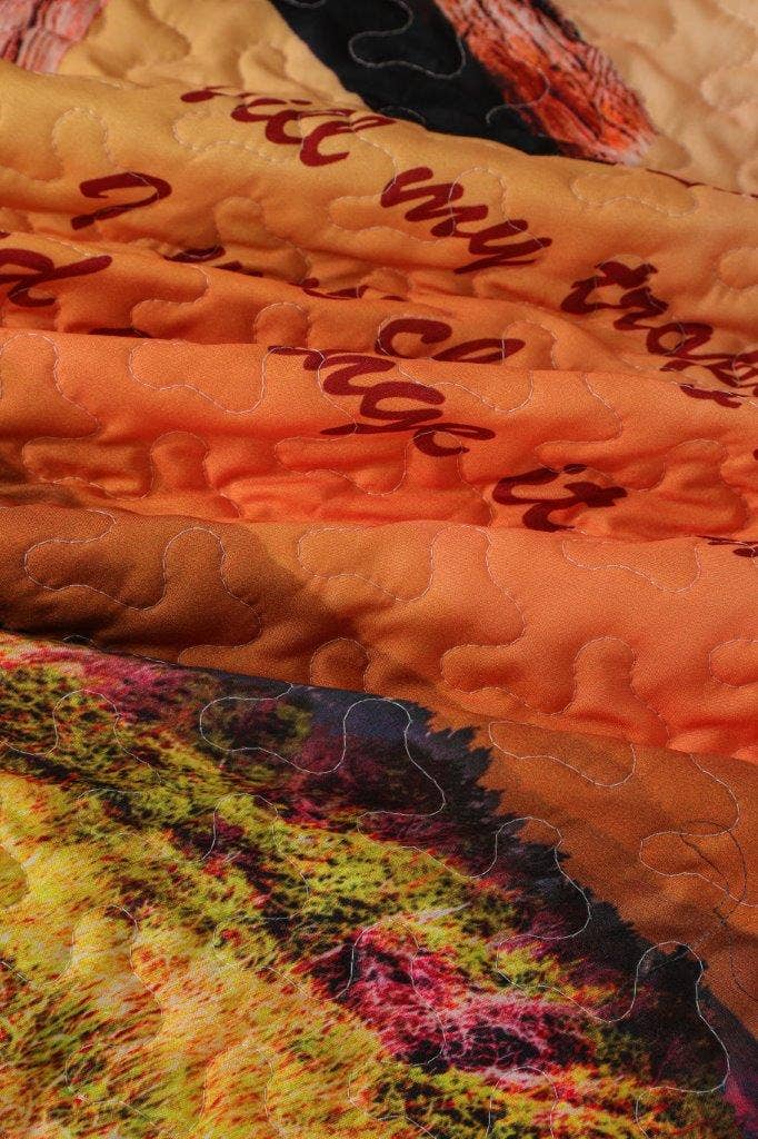 "Old Rugged Cross" Inspirational Quilted Throw 50"x60"