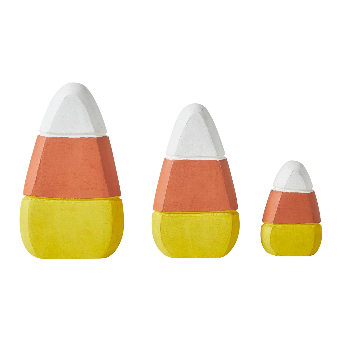 Halloween Candy Corn Wooden Fall Decor Set of 3