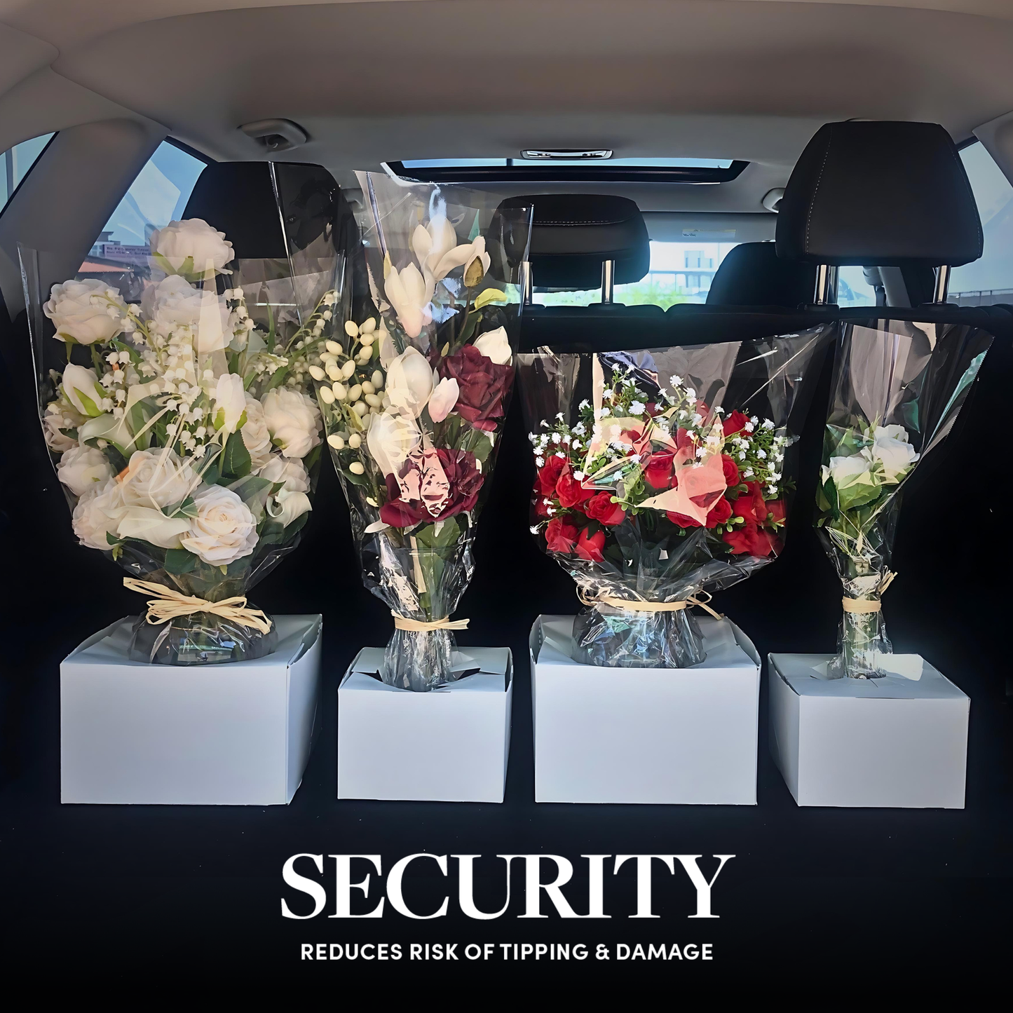 100PK - Quick Fold Floral Delivery Box for Vase Transport: 6"L 6"W 4"H