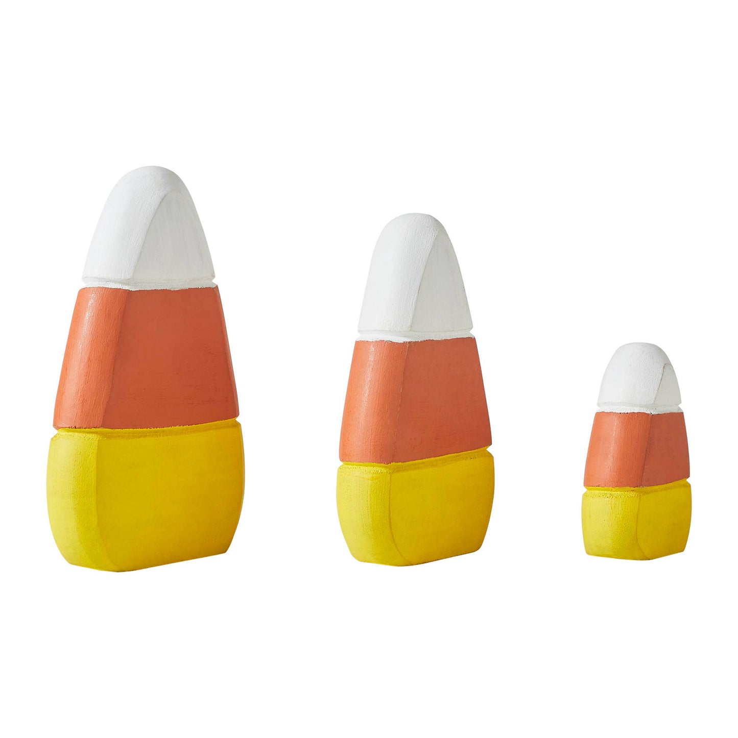 Halloween Candy Corn Wooden Fall Decor Set of 3