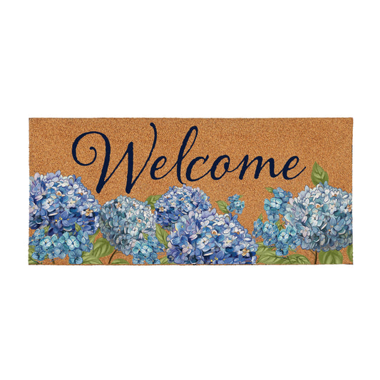 Hydrangea Haven, Flocked Coir Sassafras Switch Mat 22"x10"