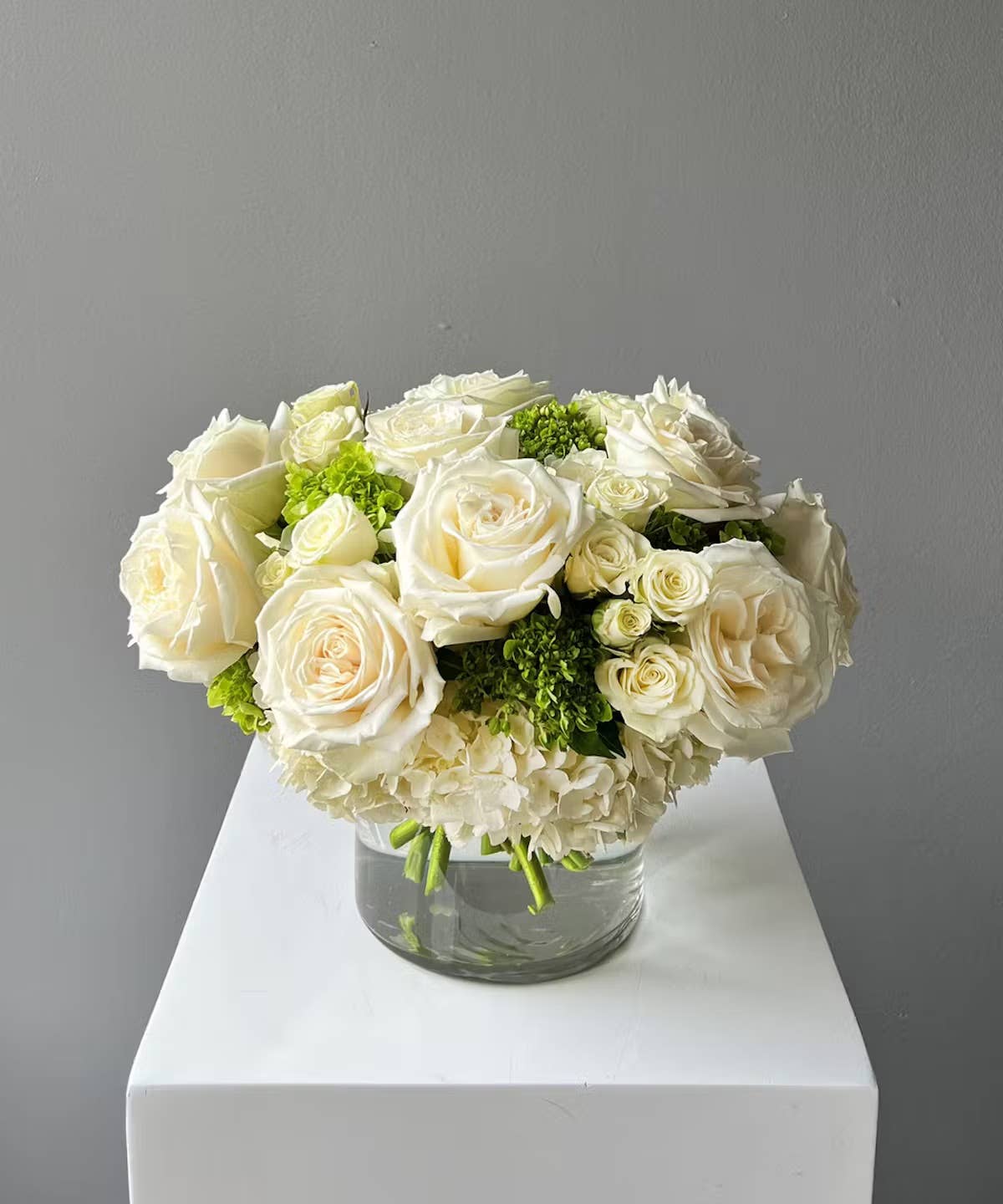 5" Clear Floral Glass Cylinder Vase