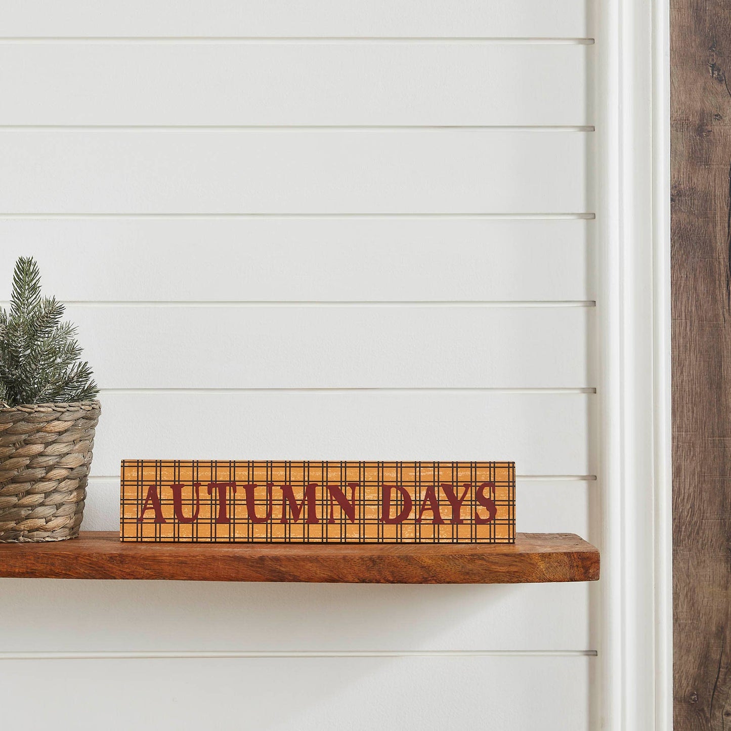 Autumn Days Farmhouse Fall Wall Sign 3x14