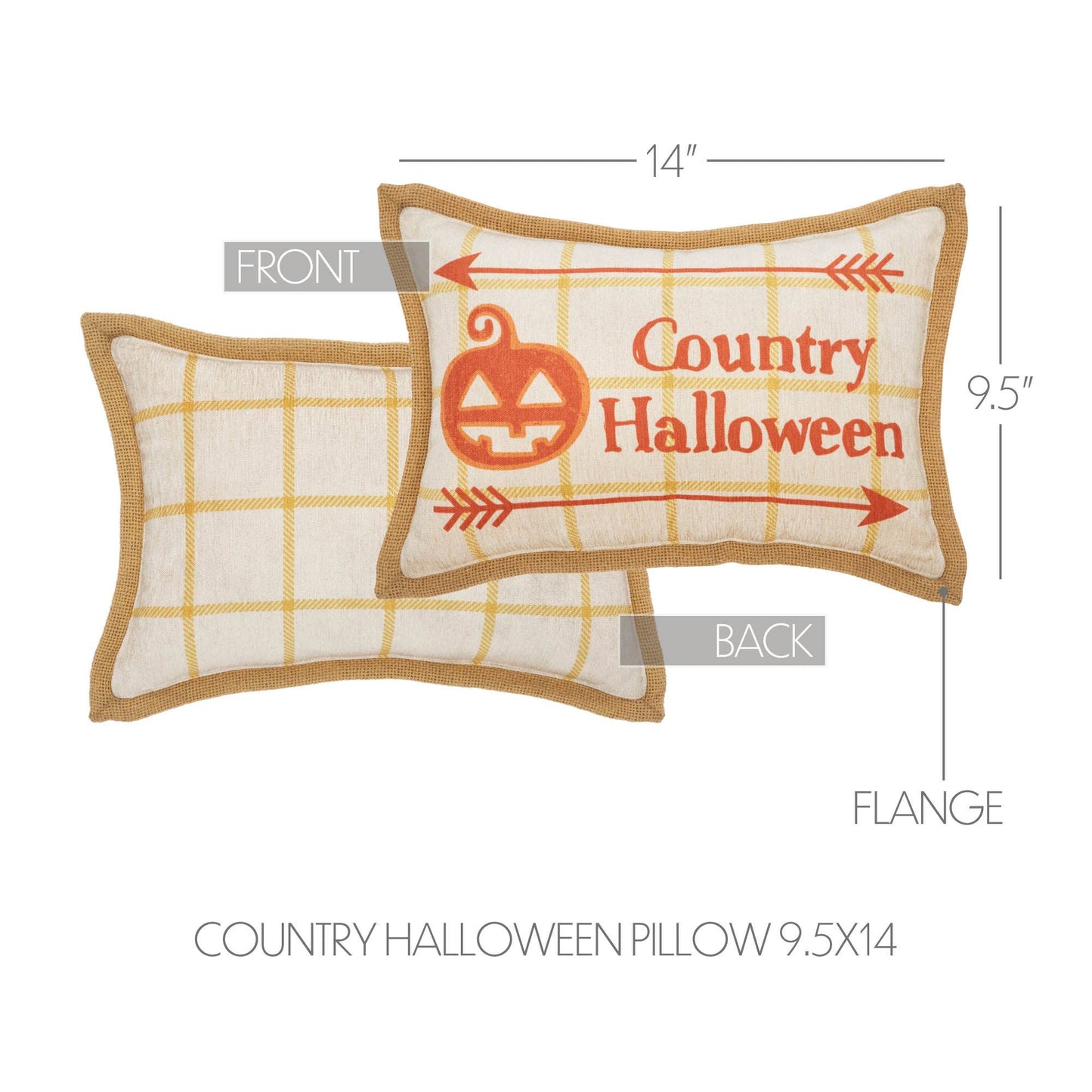 Country Halloween Decorative Lumbar Throw Pillow 9.5x14