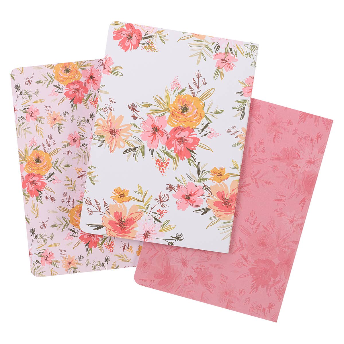 Notebook Set 3pc White Isa. 62:4, Pink 2 Cor. 5:7, Pink
