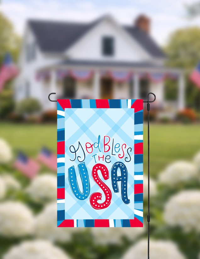 God Bless The USA Garden Flag