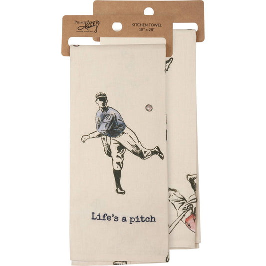 Life's A Pitch Kitchen Towel