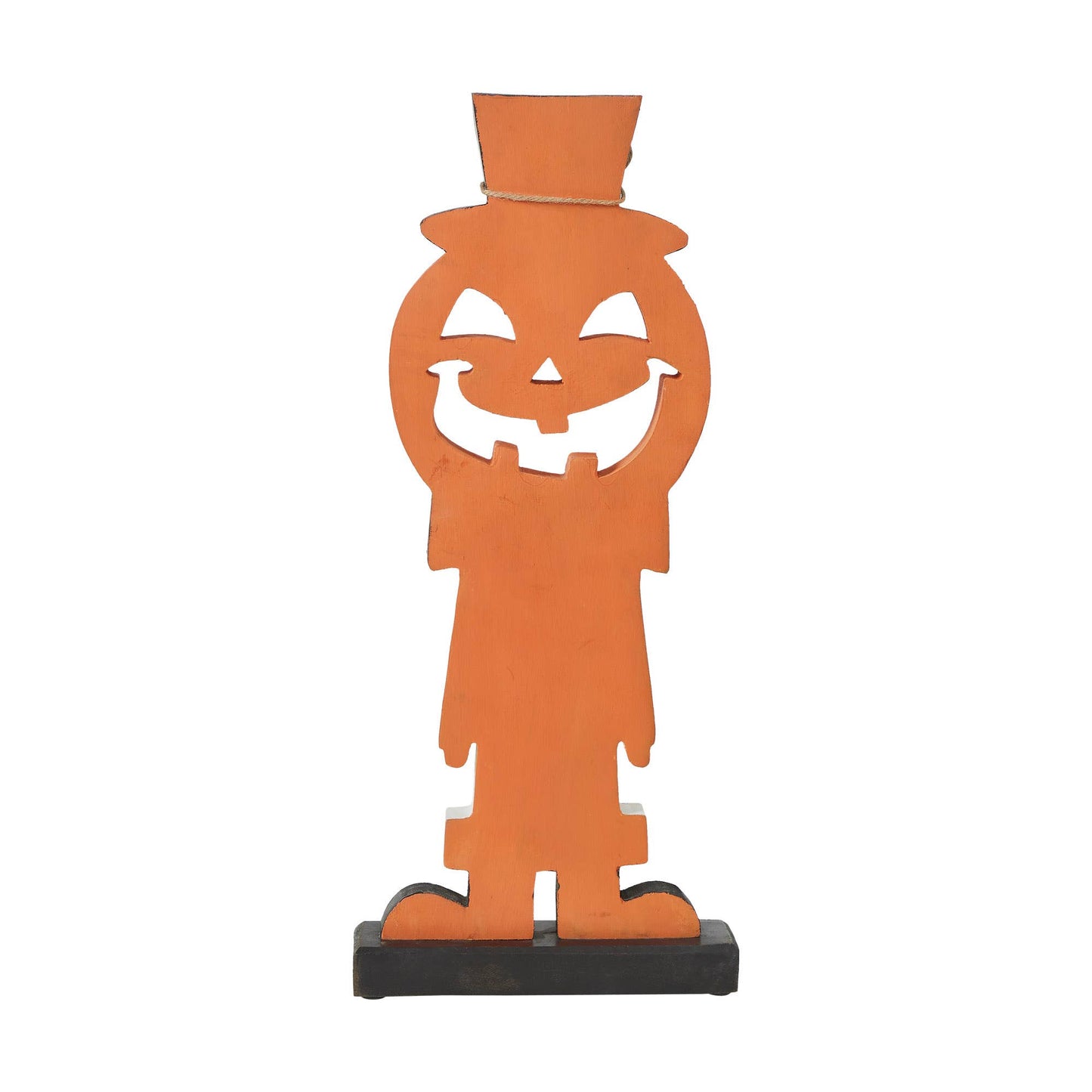 Jack-O'-Lantern with Top Hat Halloween Shelf Sitter 17.5"