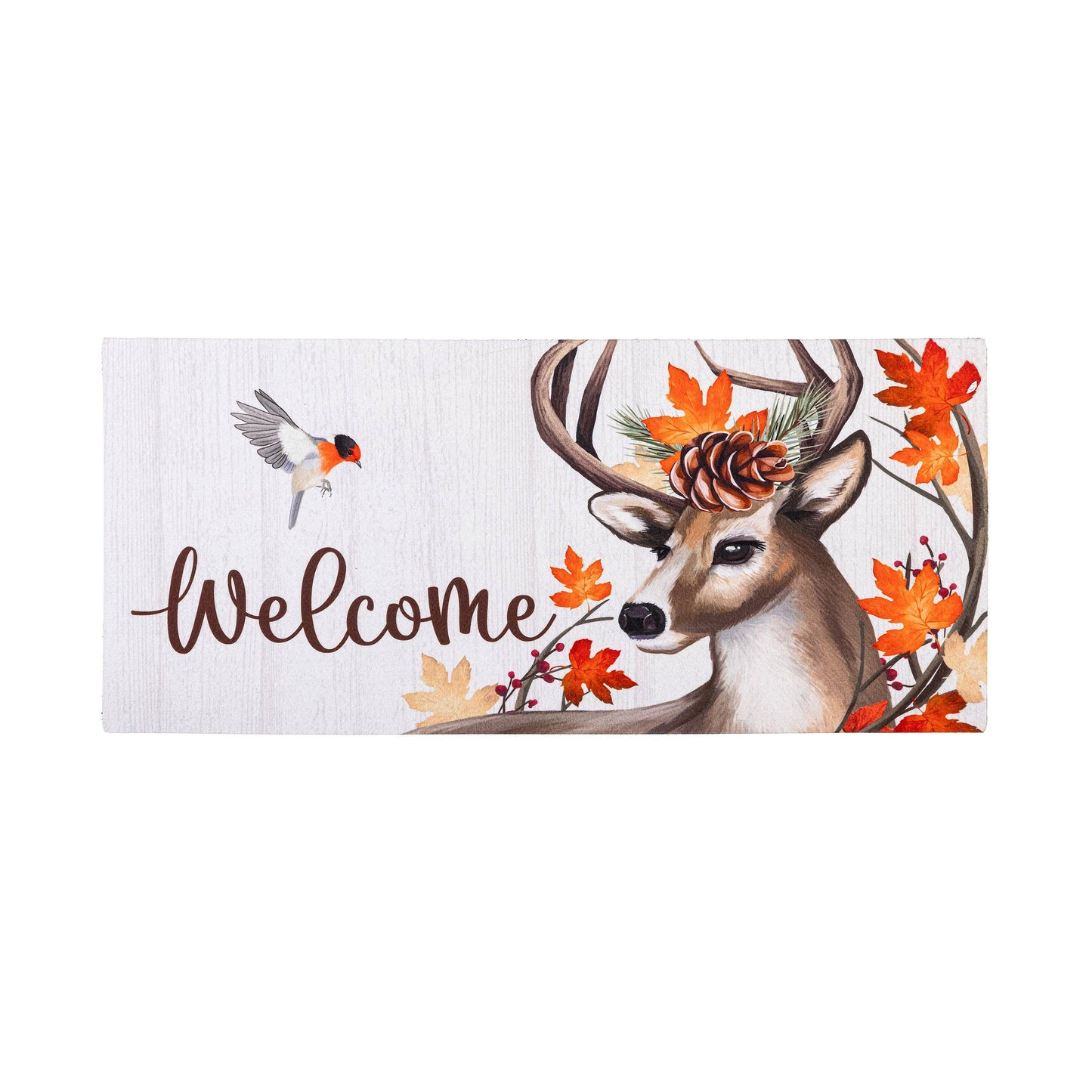 Autumn Deer Wreath Sassafras Mat